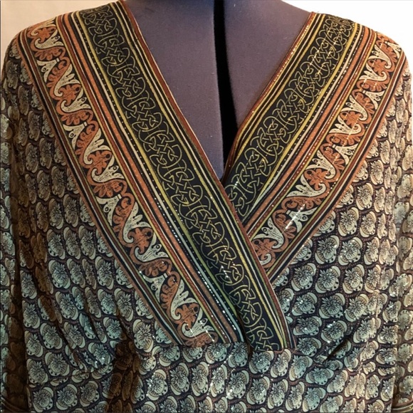 EUC-Blouse/Top In Earth-tones in size 30-32 - Picture 3 of 8